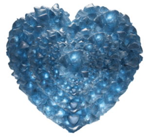 Blue Crystal Lake Heart